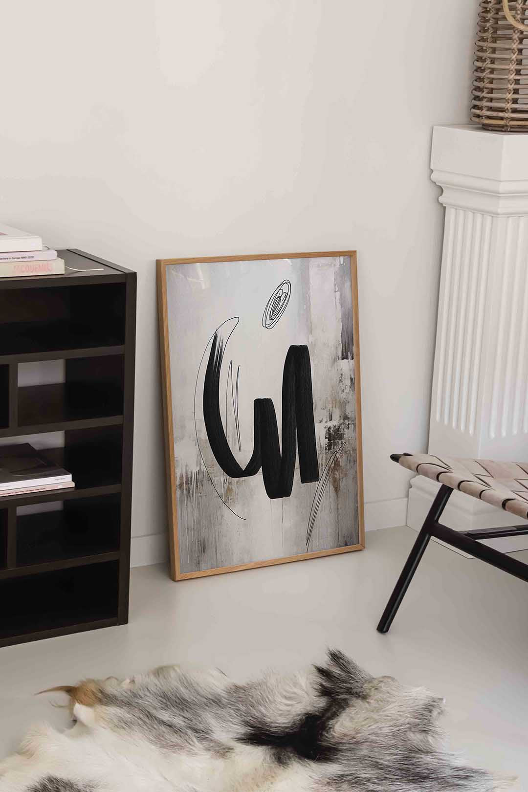 Abstracte zwarte vormen Poster