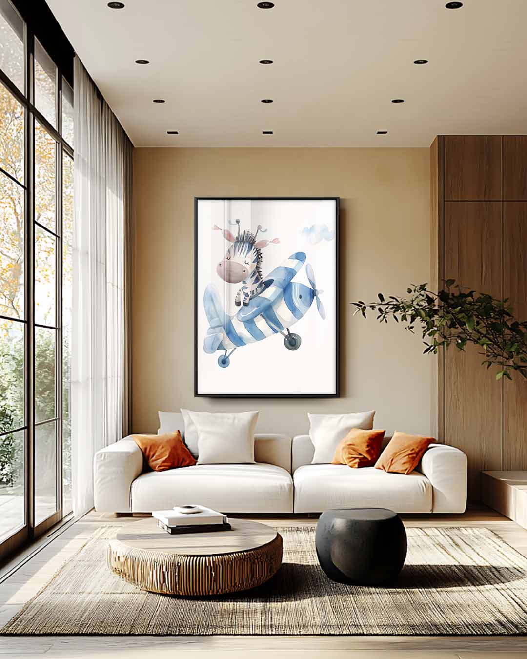 Zebrastrepen in de Wolken Kunstwerk-canvas-dibond-plexiglas-wanddecoratie-WallArtistic