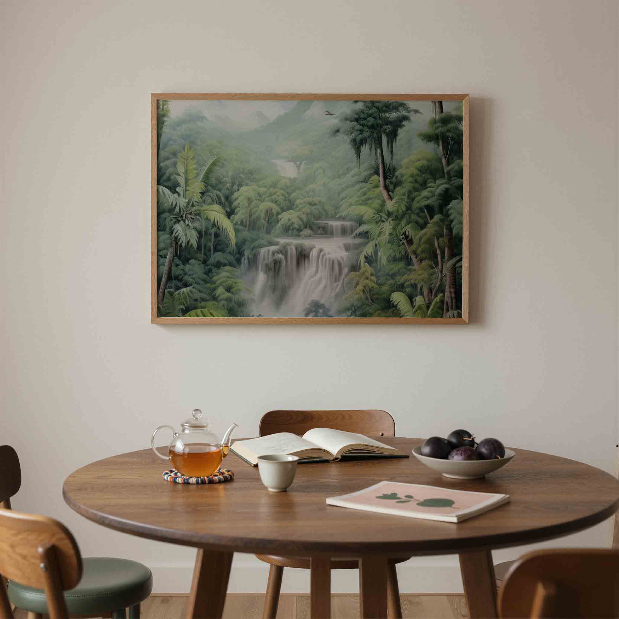 Waterval en jungle Poster