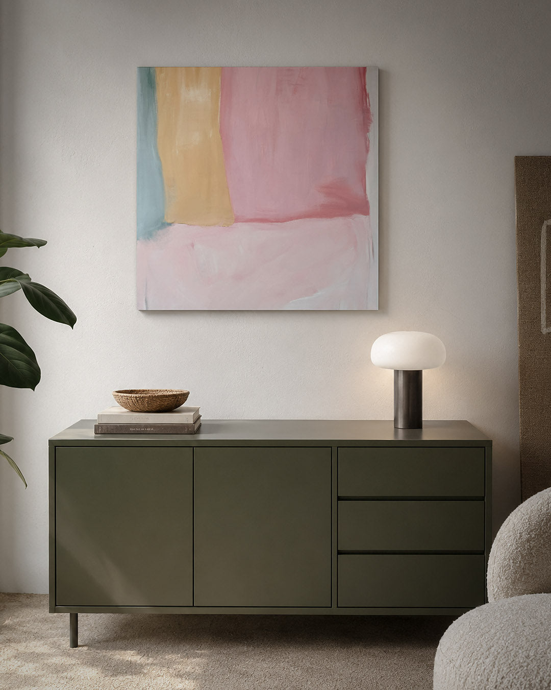 Zachte kleurvlakken Kunstwerk