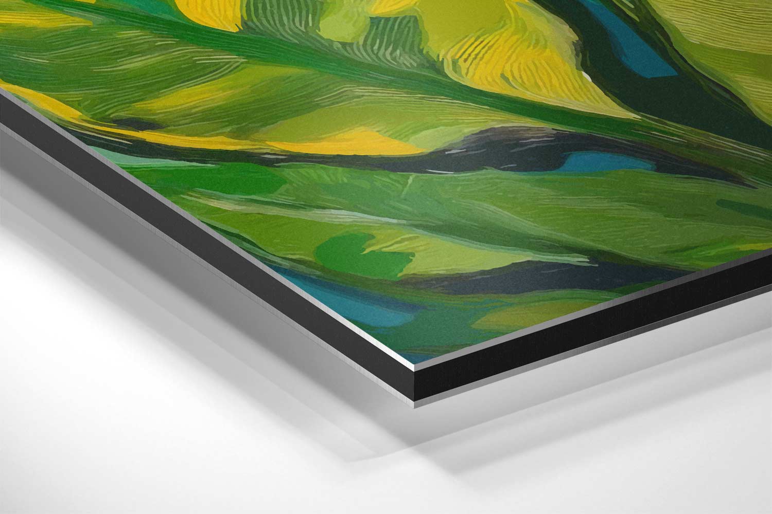 Groene Bladeren Sfeer Kunstwerk-canvas-dibond-plexiglas-wanddecoratie-WallArtistic