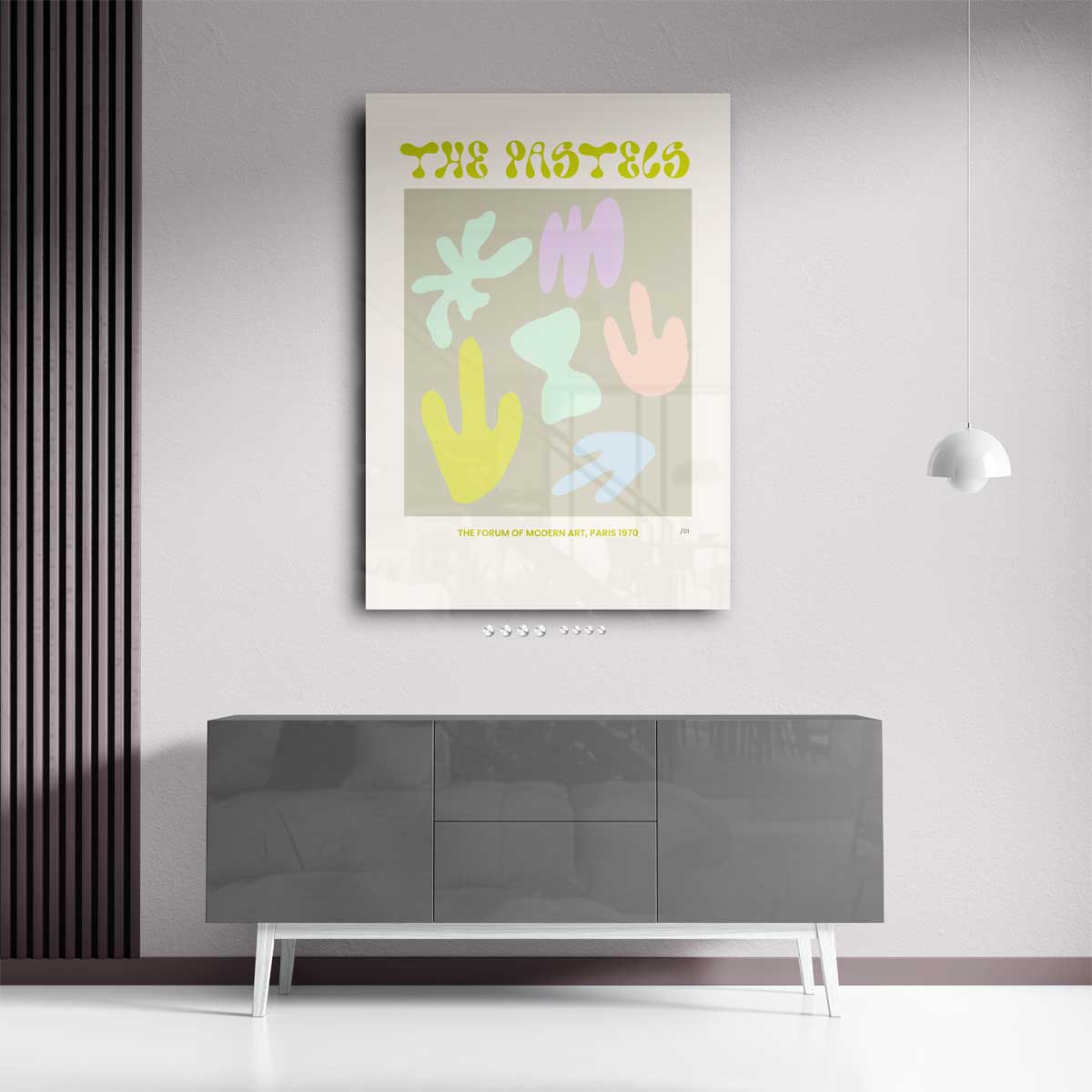 Retro Pastel Kunstposter
