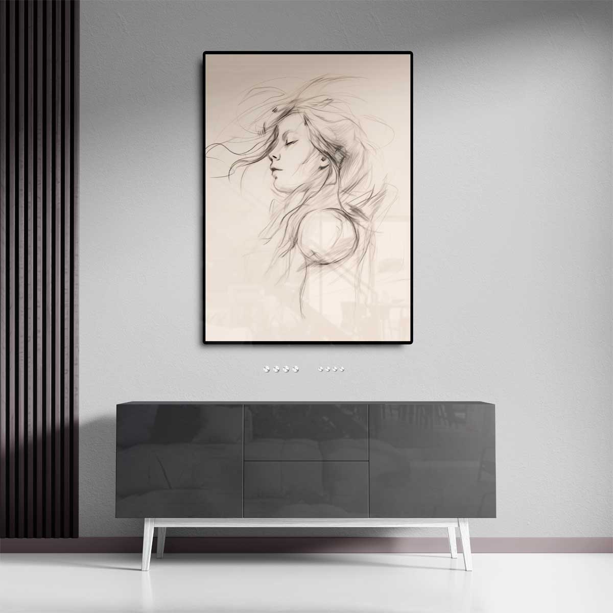Dromerige Schets van Rust Kunstwerk-canvas-dibond-plexiglas-wanddecoratie-WallArtistic