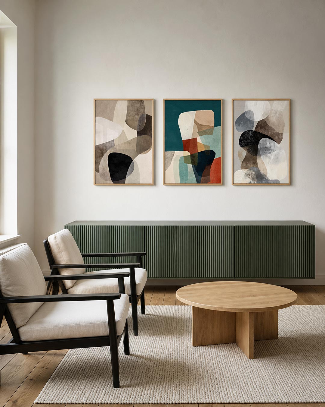 Vloeiende vormen Posterset