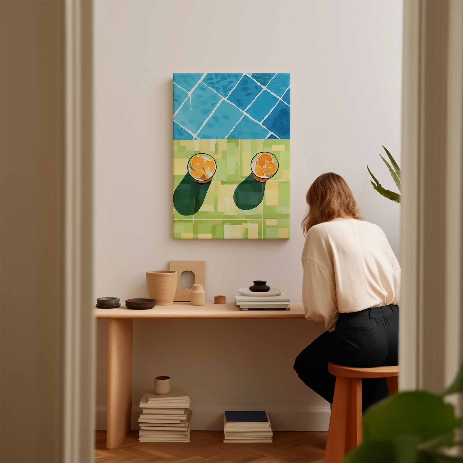 Zomerse Citrusdrankjes Kunstwerk-canvas-dibond-plexiglas-wanddecoratie-WallArtistic