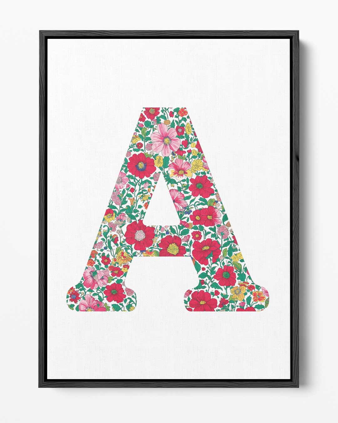 Bloemenalfabet Letter A Kunstwerk-canvas-dibond-plexiglas-wanddecoratie-WallArtistic