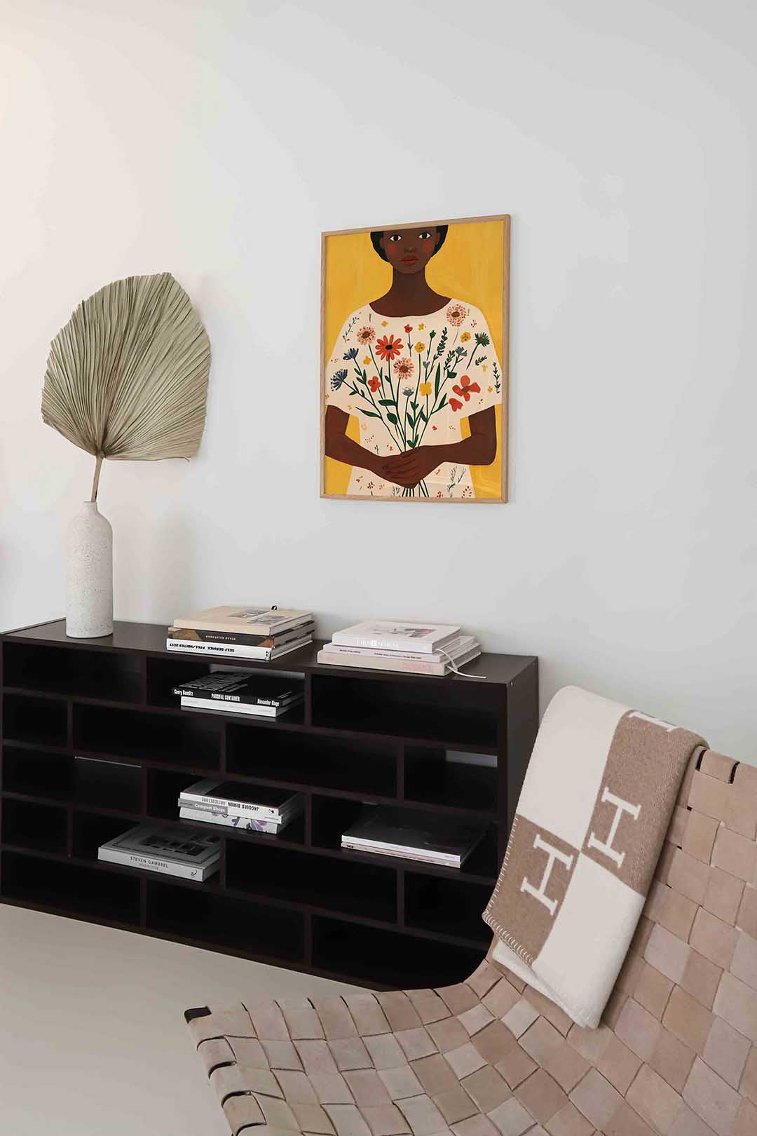 Vrouw met bloemen Poster