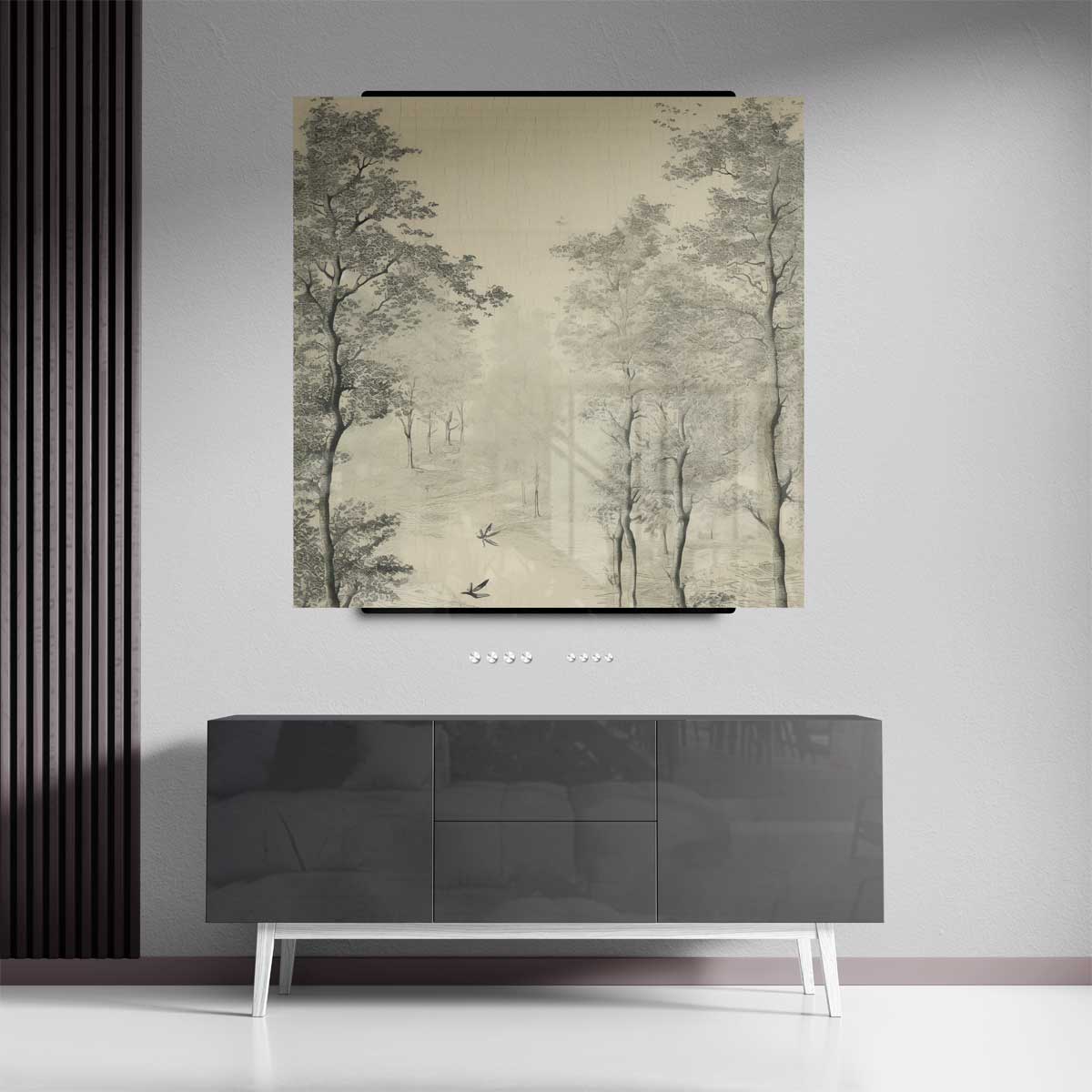 Mystieke Boswandeling Kunstwerk-canvas-dibond-plexiglas-wanddecoratie-WallArtistic