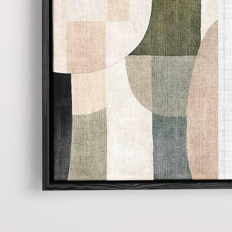 Harmonische Abstractie in Aardetinten Kunstwerk-canvas-dibond-plexiglas-wanddecoratie-WallArtistic