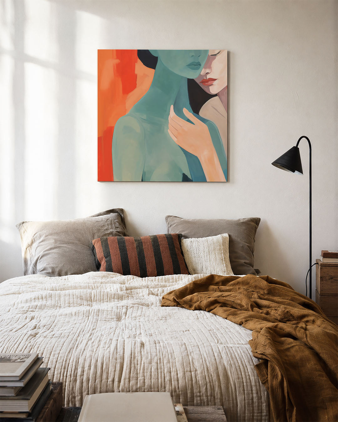 Intieme kleurencompositie Kunstwerk