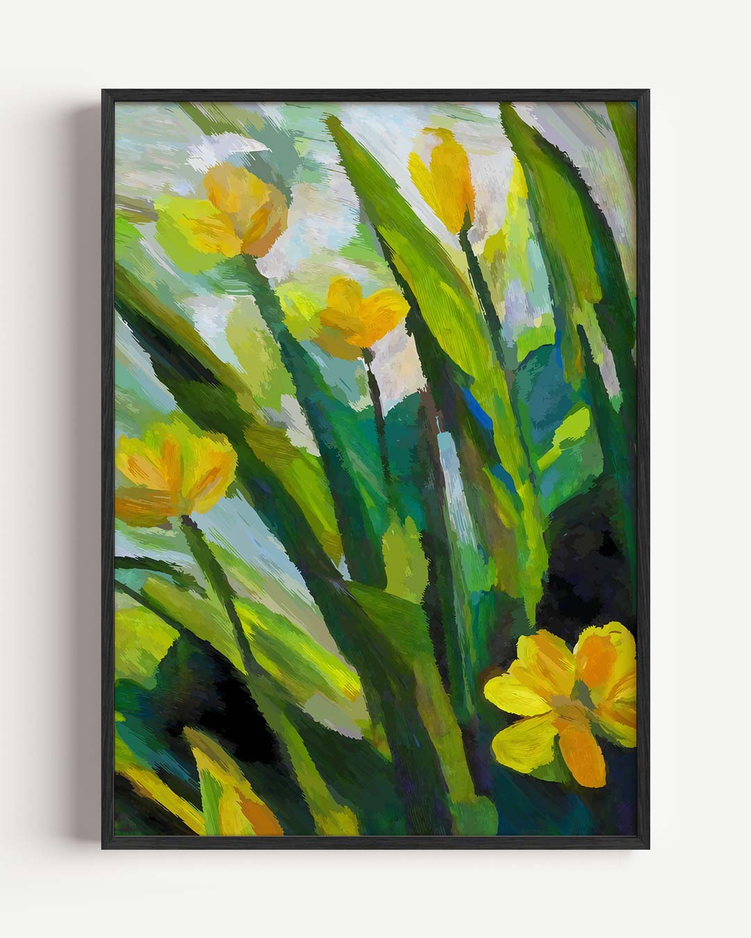 Bloeiende Lente Tulpenschilderij Poster