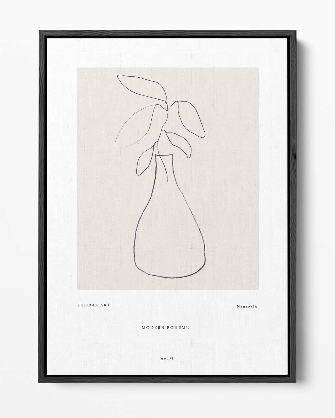 Minimalistische Botanische Vaastekening Kunstwerk-canvas-dibond-plexiglas-wanddecoratie-WallArtistic