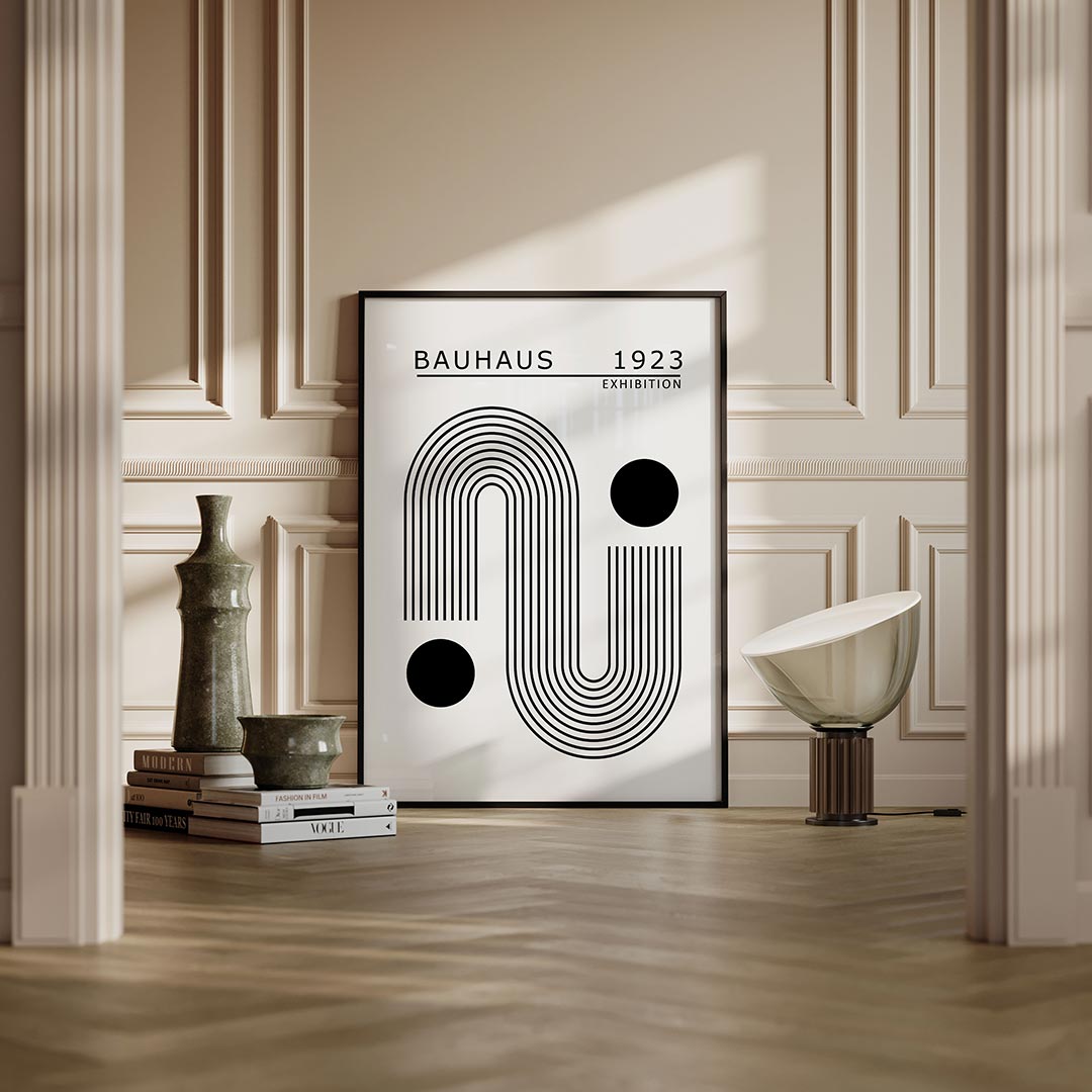 Lijnen en cirkel Poster