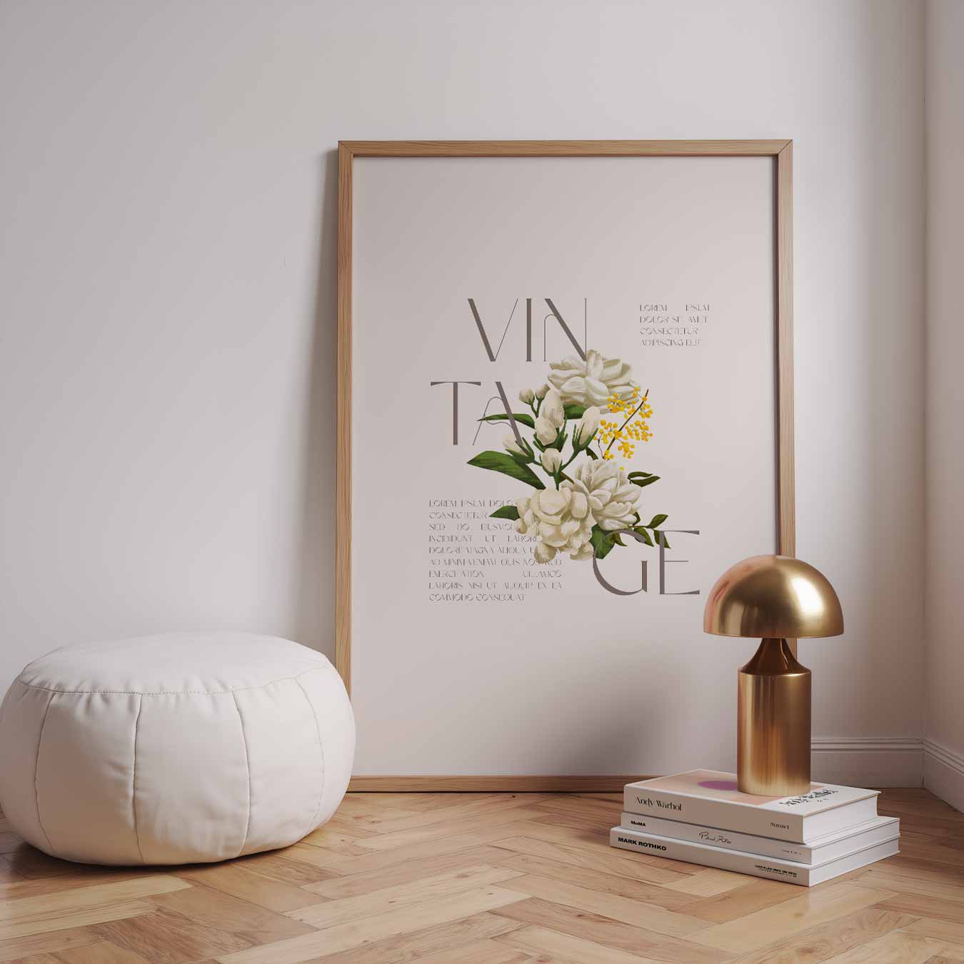 Vintage Bloemenposter