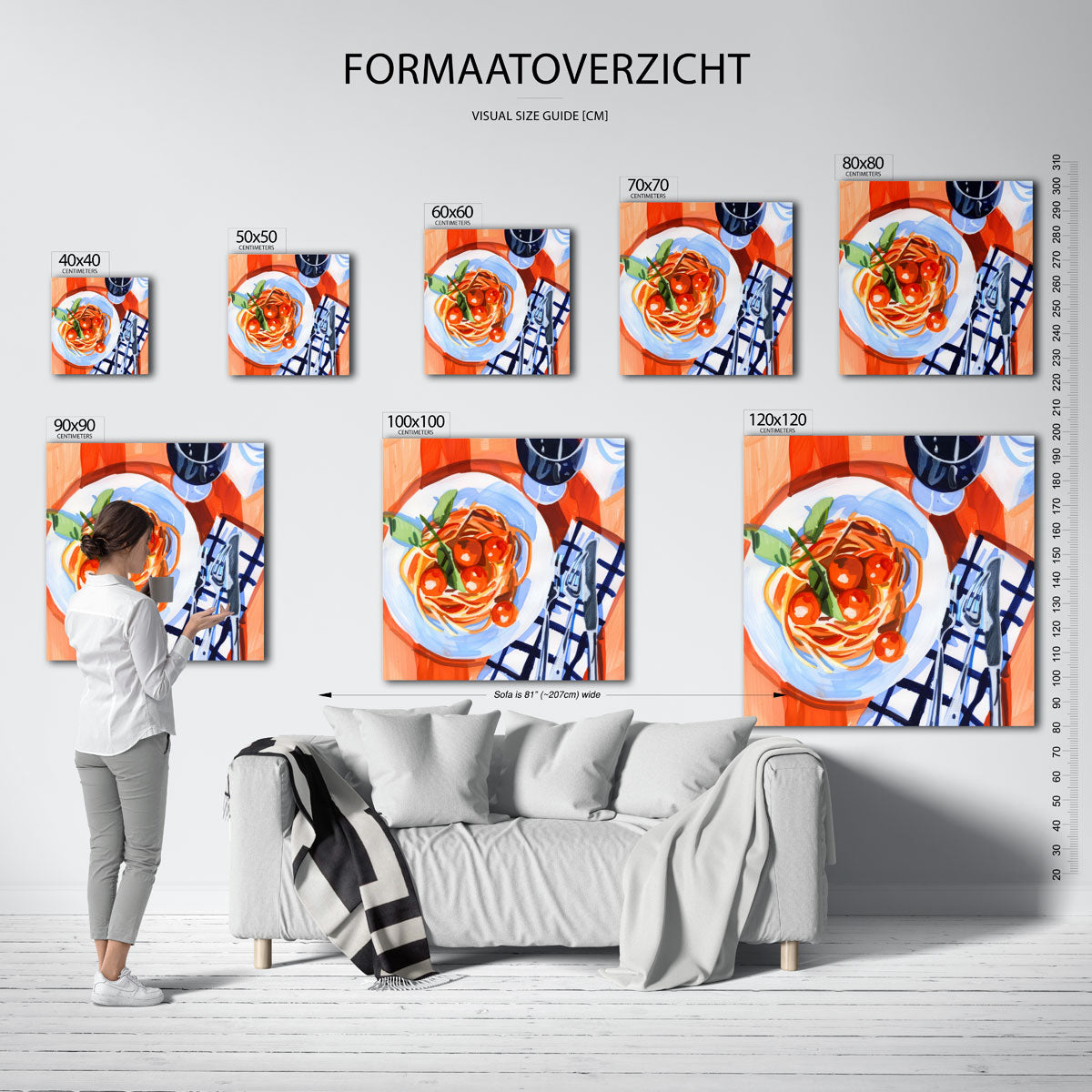 Spaghetti en wijn Poster