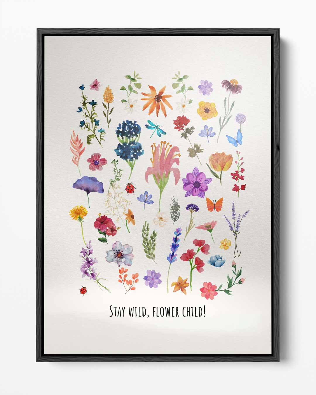 Bloemenpracht Waterverf Poster Kunstwerk-canvas-dibond-plexiglas-wanddecoratie-WallArtistic