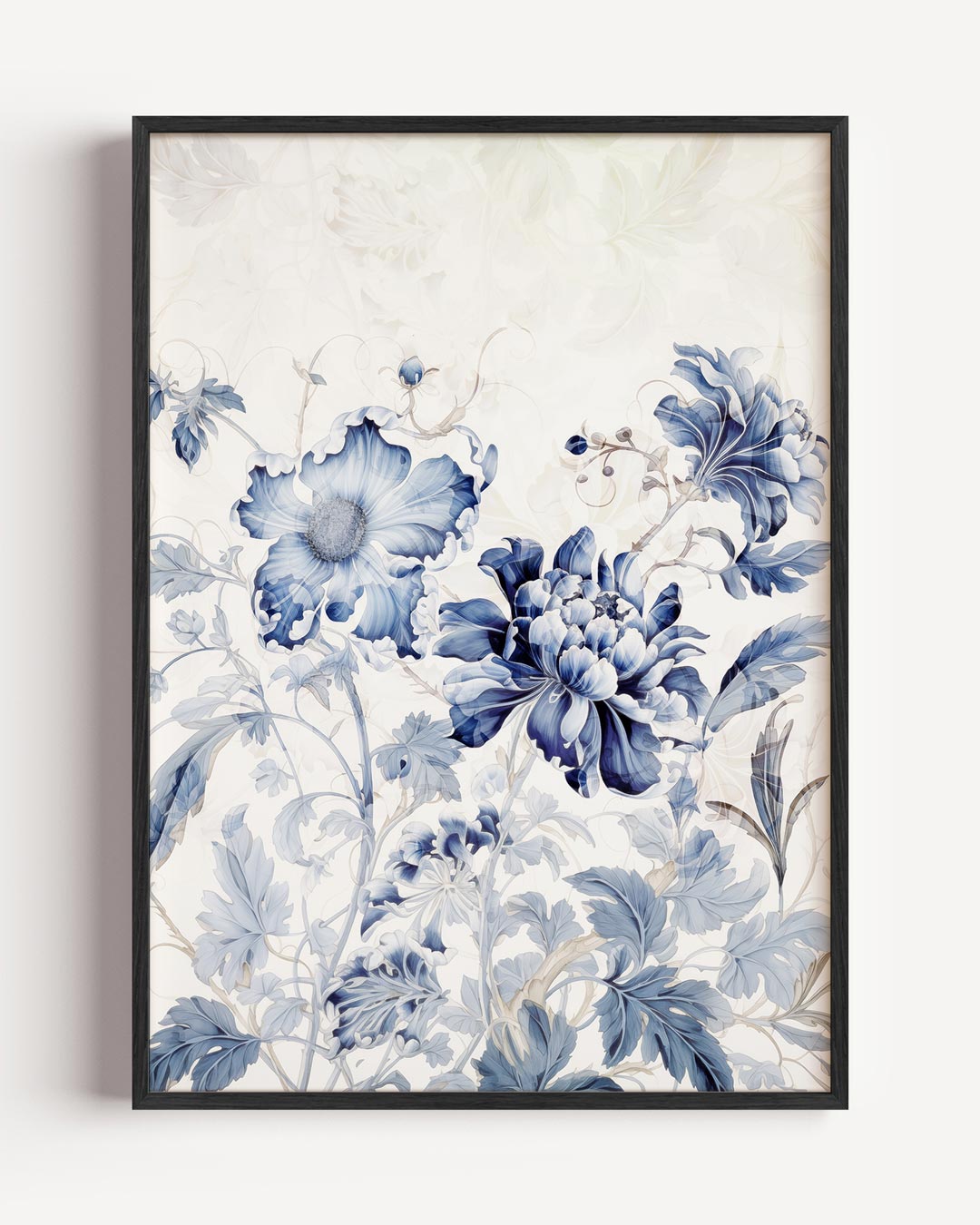 Blauwe Bloemenpracht Poster-WallArtistic