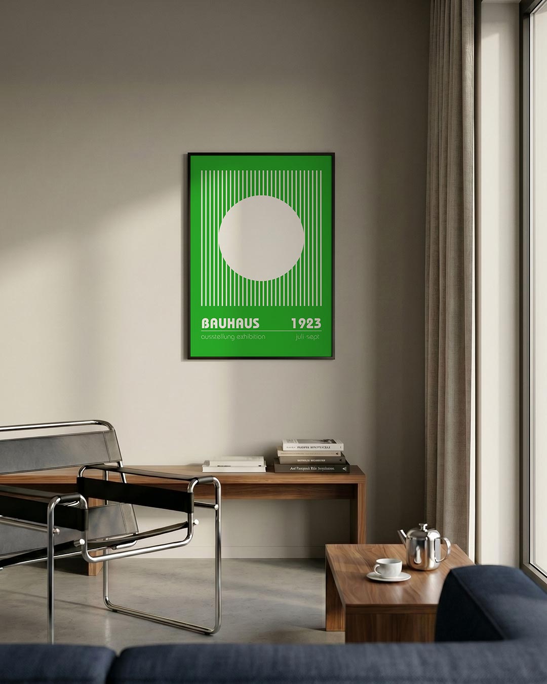 Lijnen en cirkel Poster