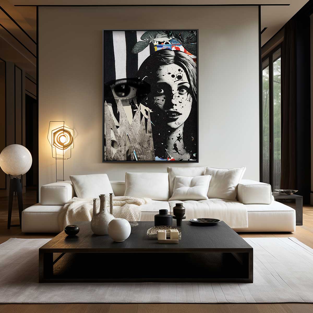 Mystieke Collage met Contrastrijke Beelden Kunstwerk-canvas-dibond-plexiglas-wanddecoratie-WallArtistic