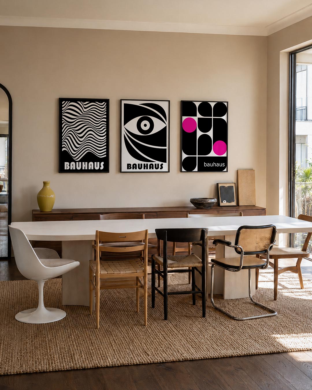 Golvend lijnenspel Posterset