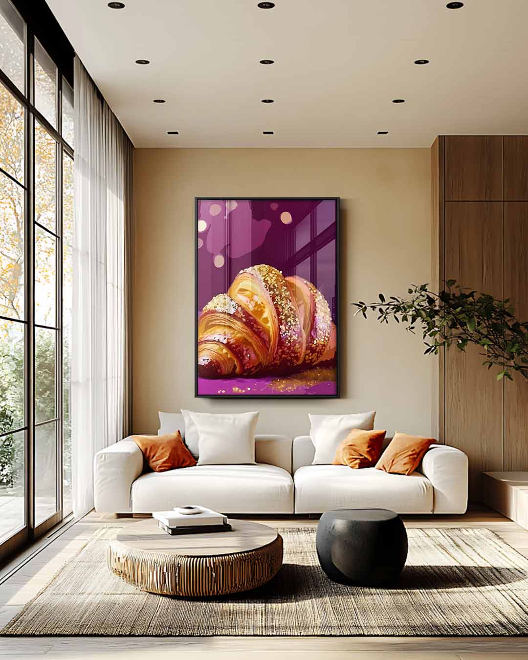 Croissant Delights Kunstwerk-canvas-dibond-plexiglas-wanddecoratie-WallArtistic