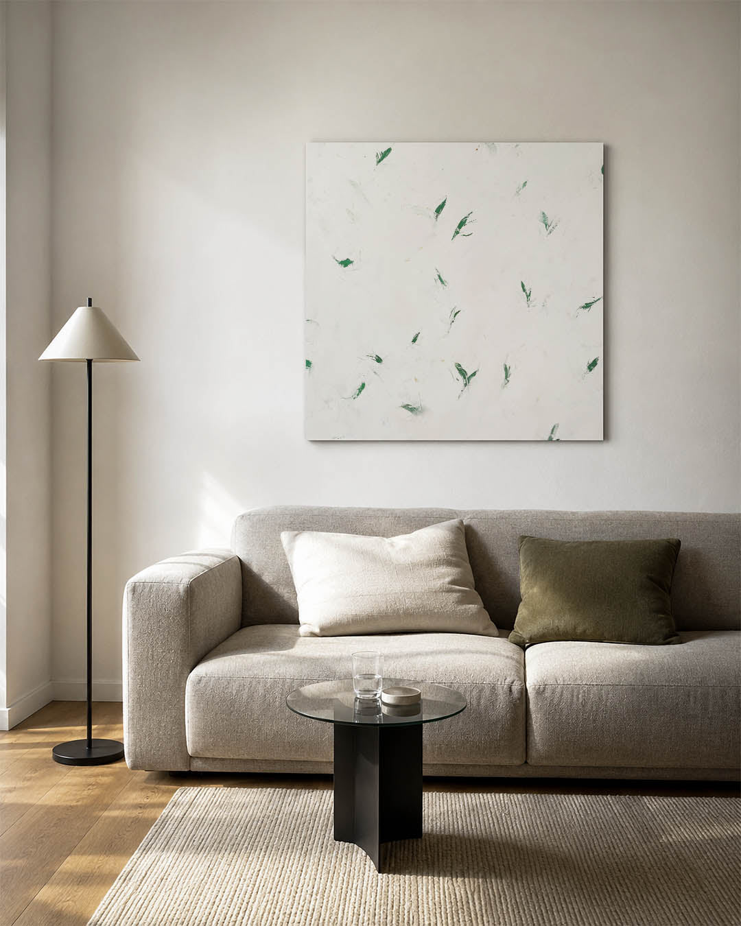 Subtiele groene accenten Kunstwerk