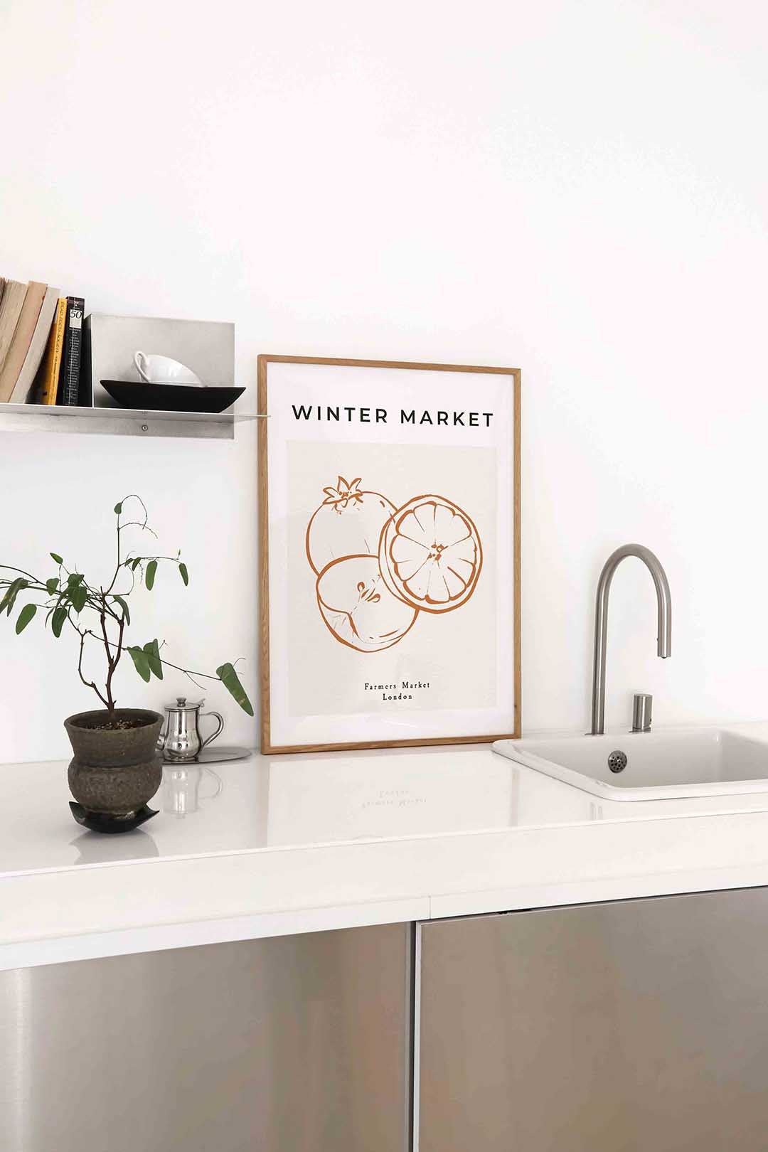 Winter market fruit Poster