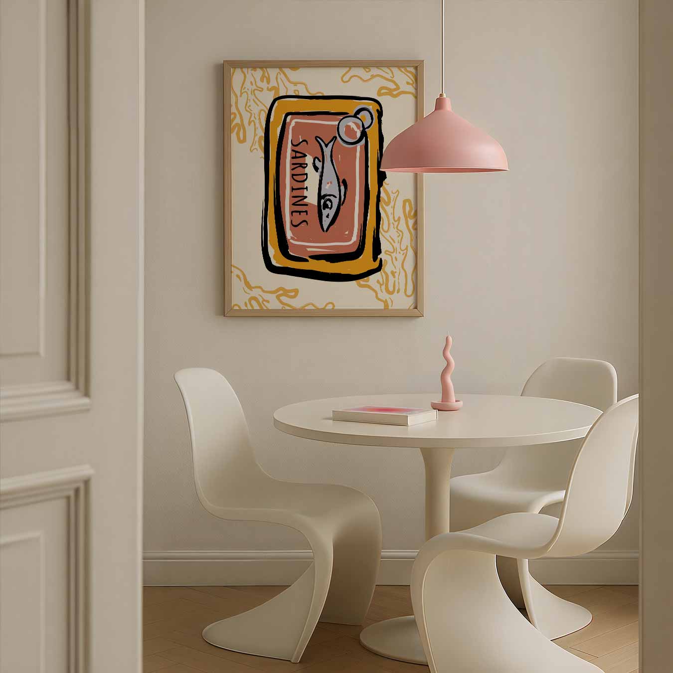 Retro Sardine Blik Poster
