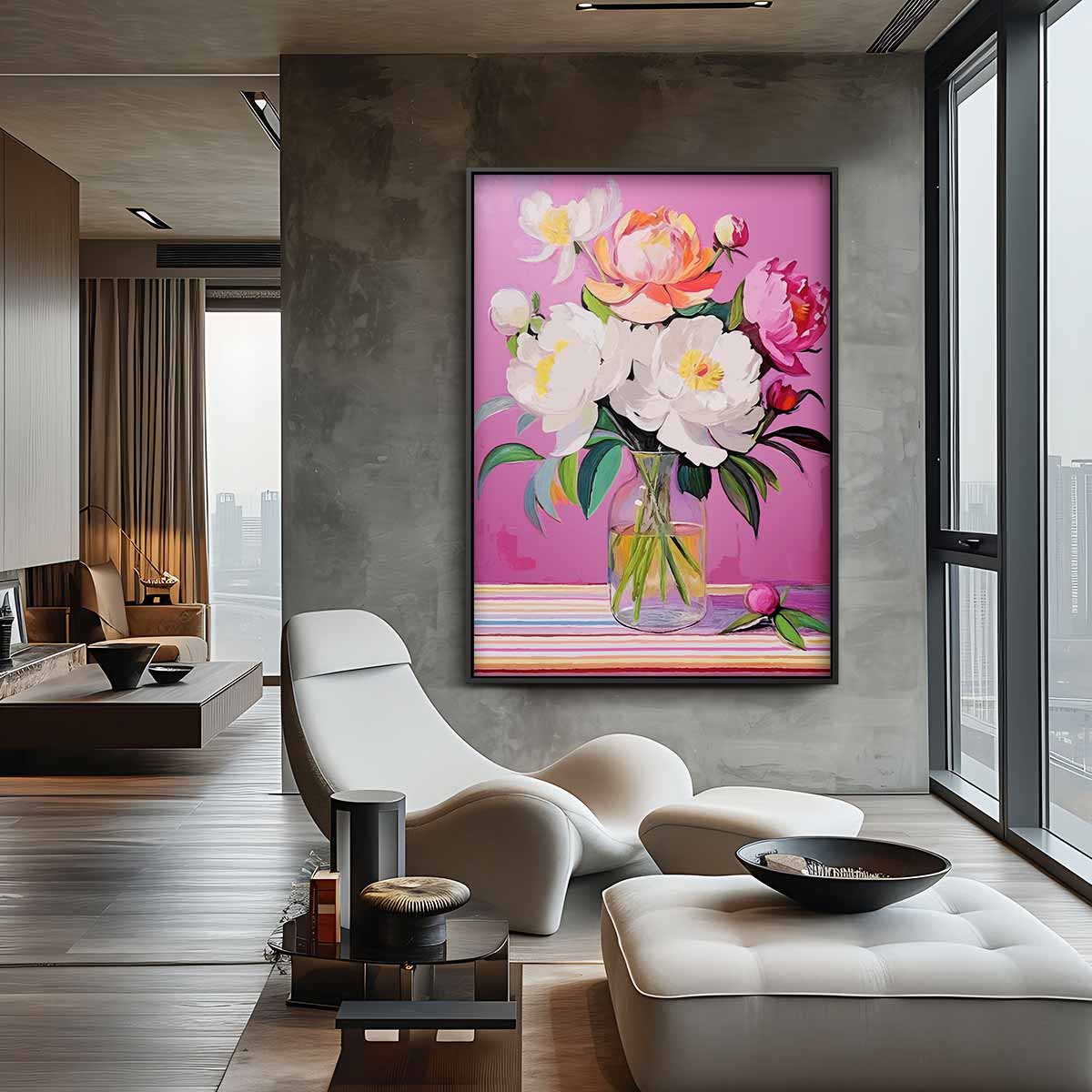 Betoverende Bloemenpracht Kunstwerk-canvas-dibond-plexiglas-wanddecoratie-WallArtistic