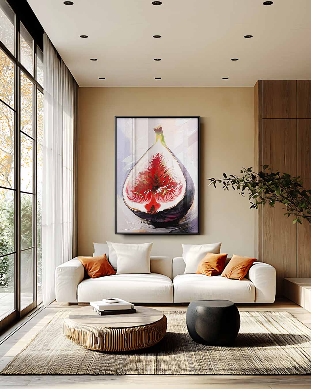 Abstracte Vijgenkunst Kunstwerk-canvas-dibond-plexiglas-wanddecoratie-WallArtistic