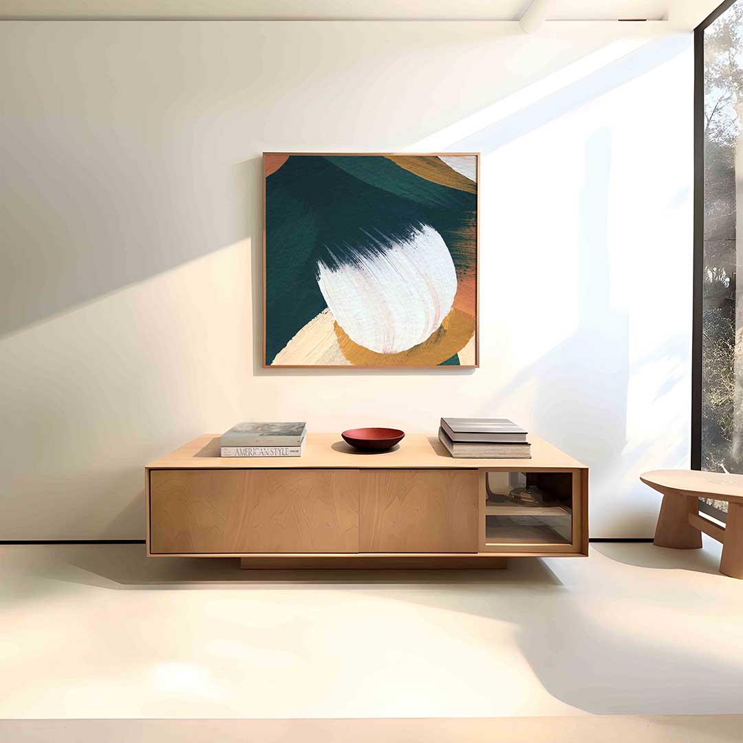 Abstracte penseelstreken Poster