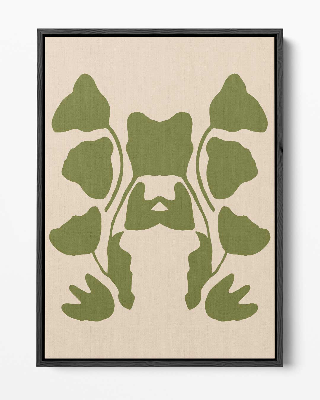Speelse Symmetrie in Groen Kunstwerk-canvas-dibond-plexiglas-wanddecoratie-WallArtistic