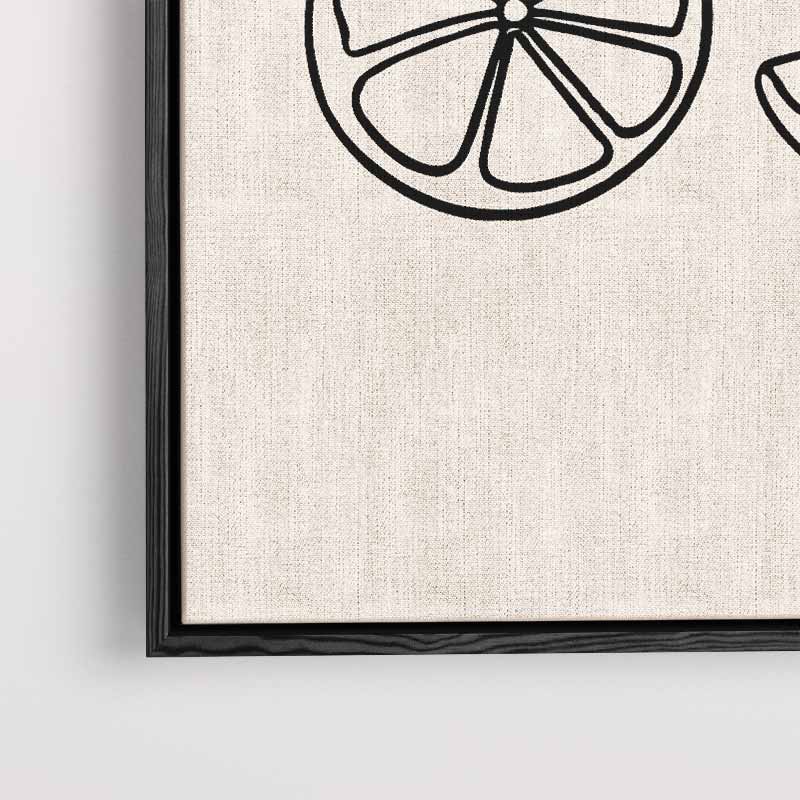 Zomerse Citrus Slices Illustratie Kunstwerk-canvas-dibond-plexiglas-wanddecoratie-WallArtistic
