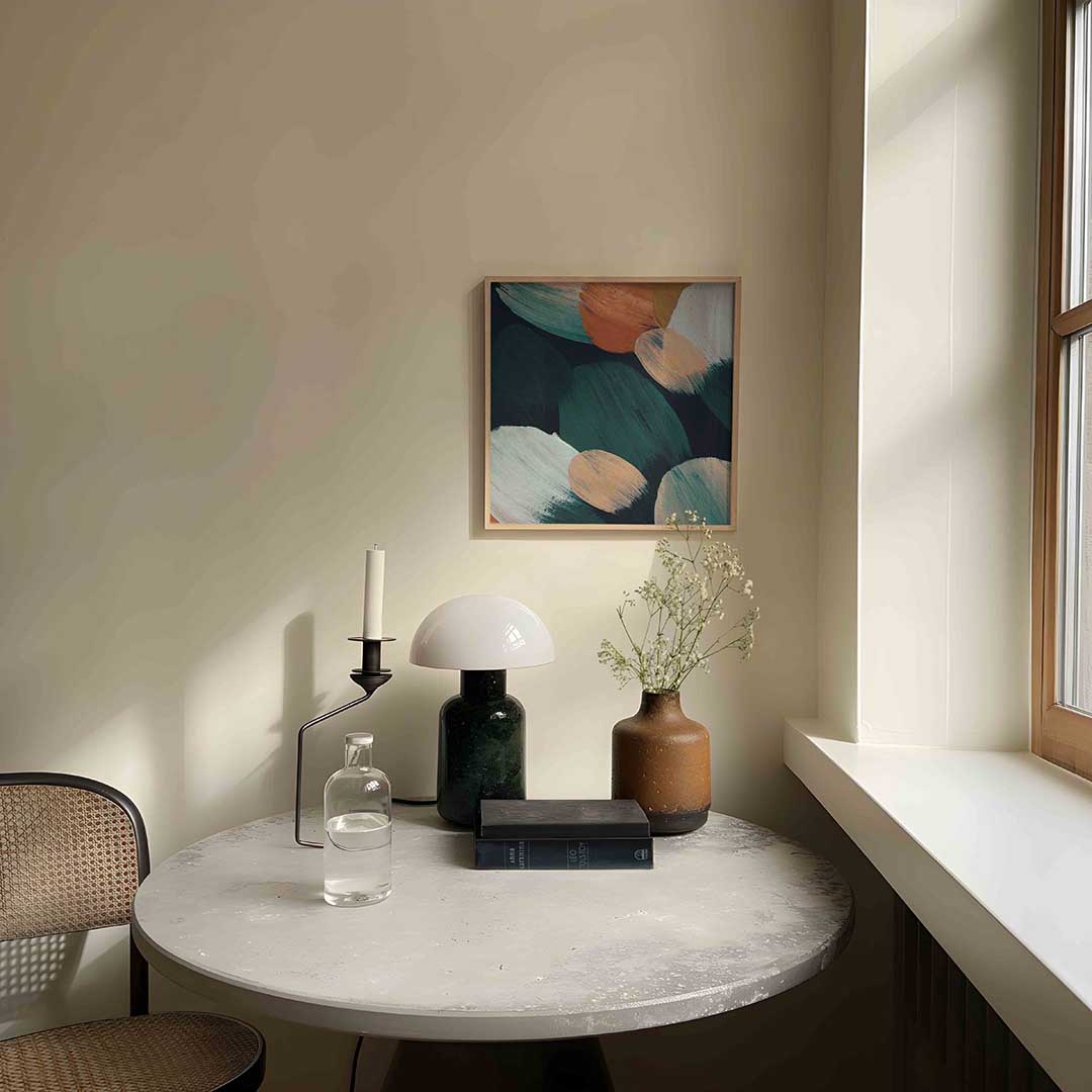 Abstracte penseelstreken Poster