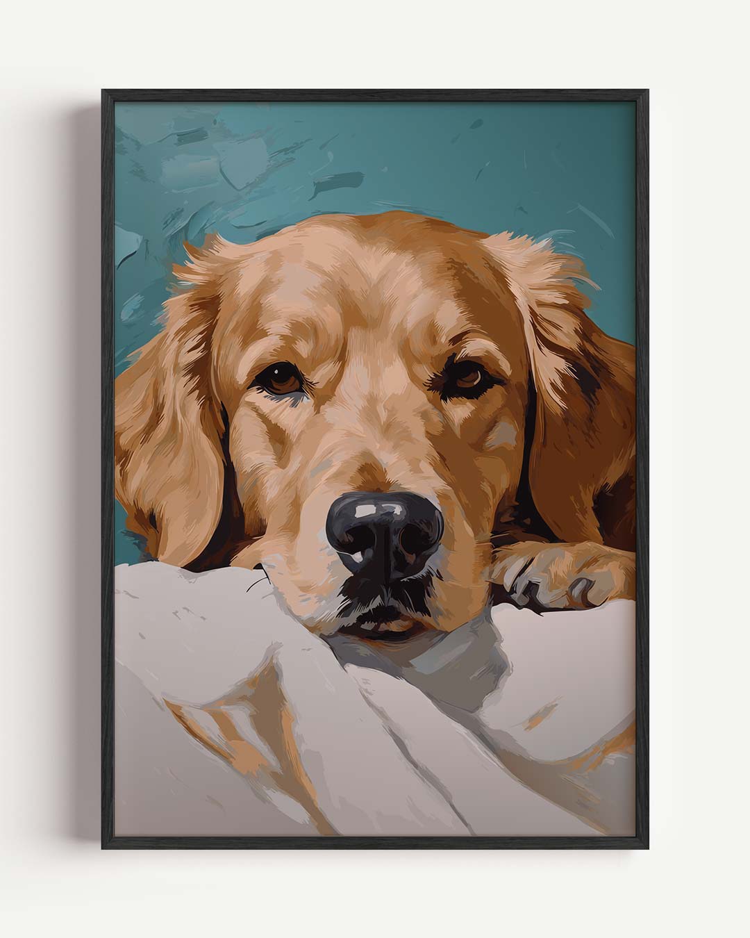 Slapende Golden Retriever Poster