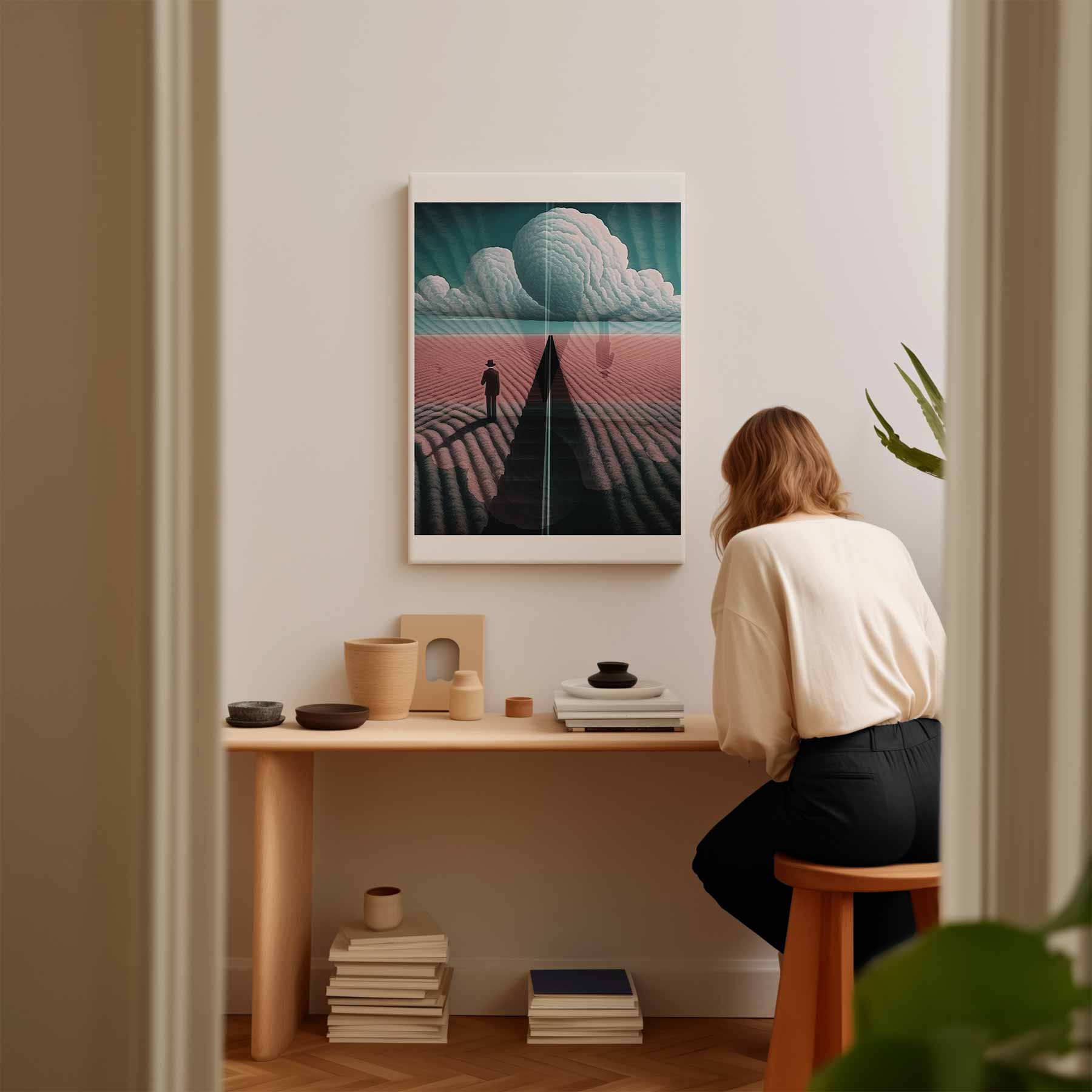 Dromerige Horizon Kunstwerk-canvas-dibond-plexiglas-wanddecoratie-WallArtistic