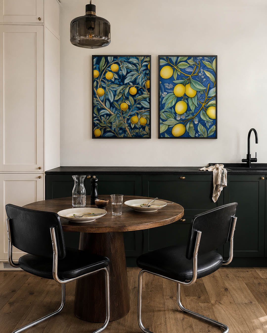 Citroen en bladenspel Posterset