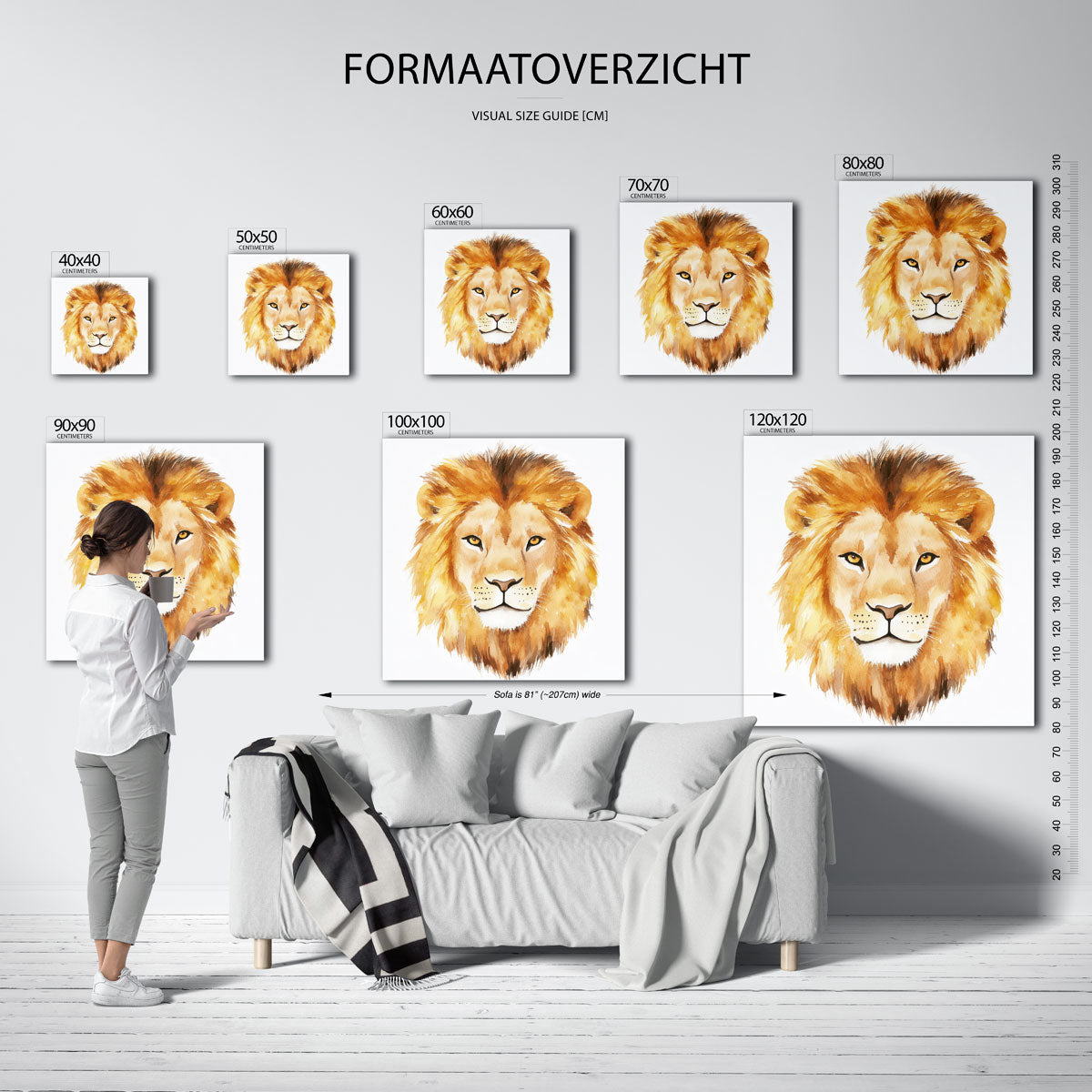 Leeuw portret Poster
