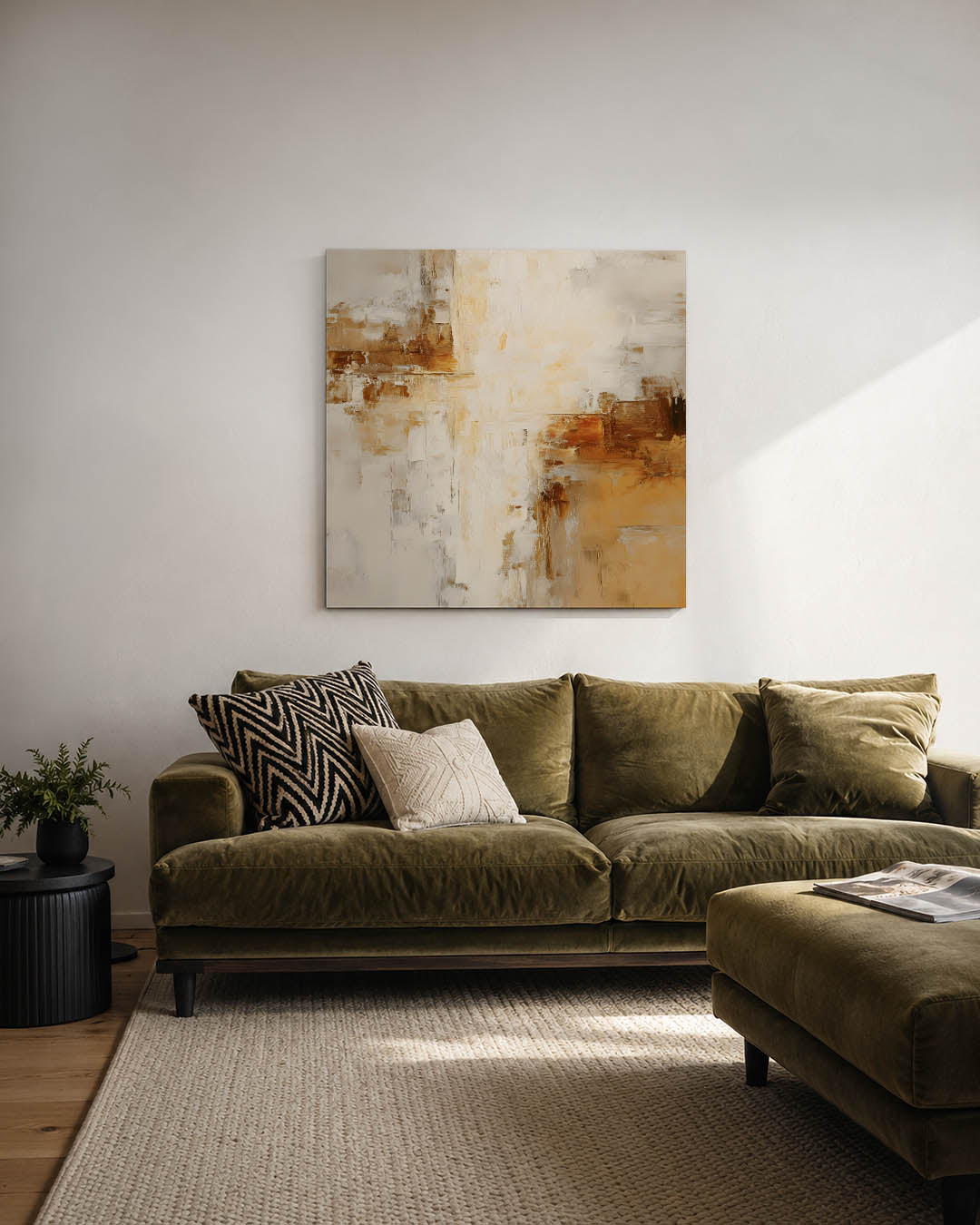 Warme kleuren compositie Kunstwerk