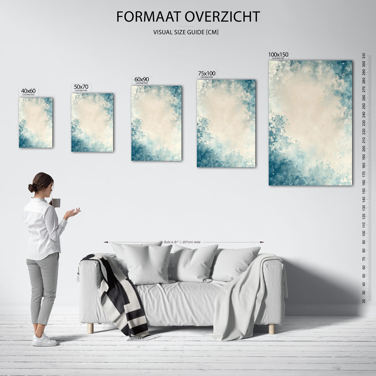 Vervagende kleurenexplosie Kunstwerk