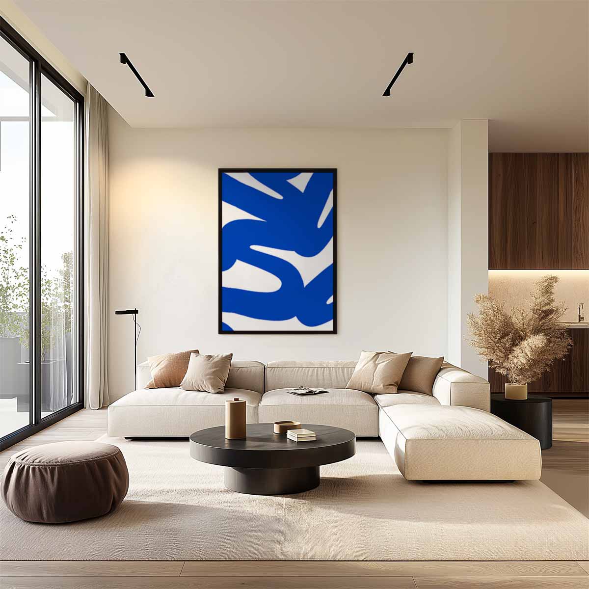 Blauwe Golven Kunstwerk-canvas-dibond-plexiglas-wanddecoratie-WallArtistic