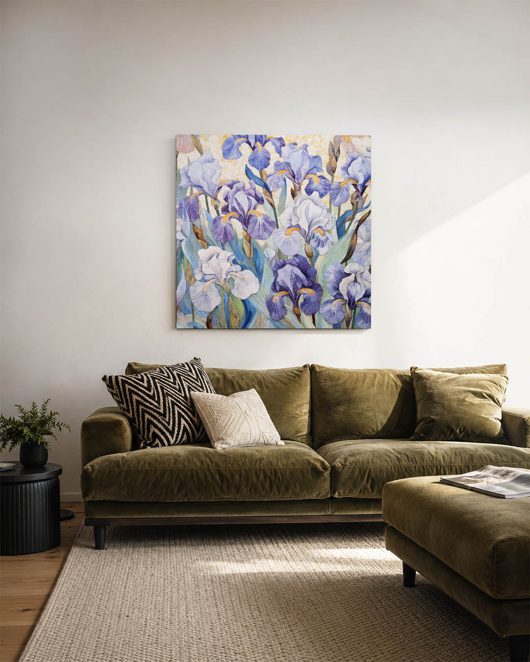 Bloemrijke mozaïek Kunstwerk
