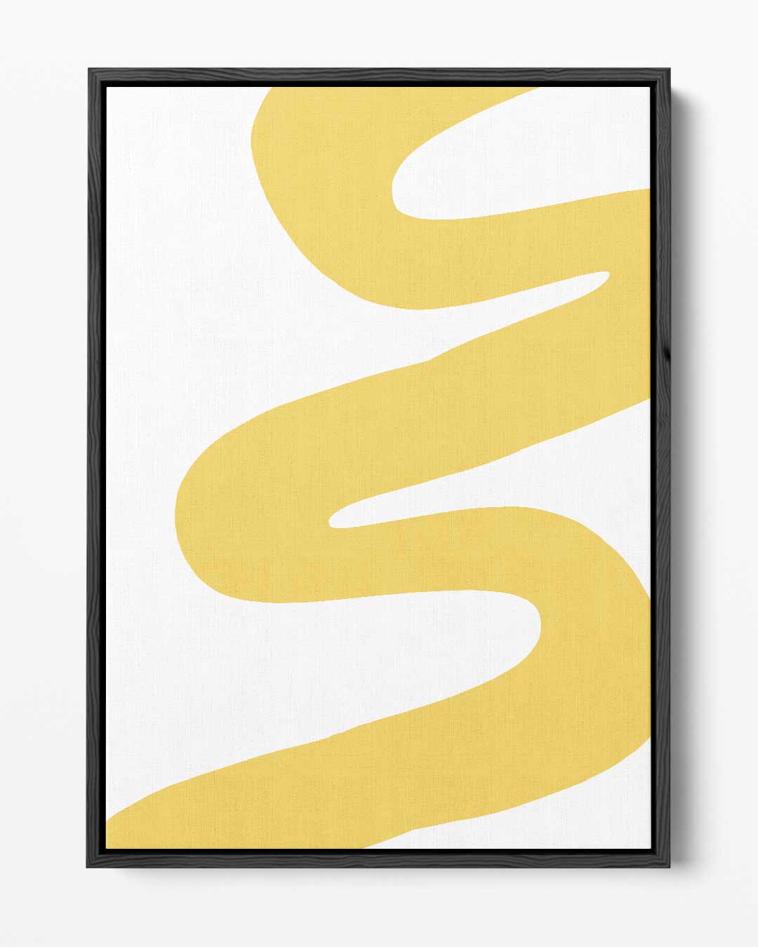Vloeiende Gele Bewegingen Kunstwerk-canvas-dibond-plexiglas-wanddecoratie-WallArtistic