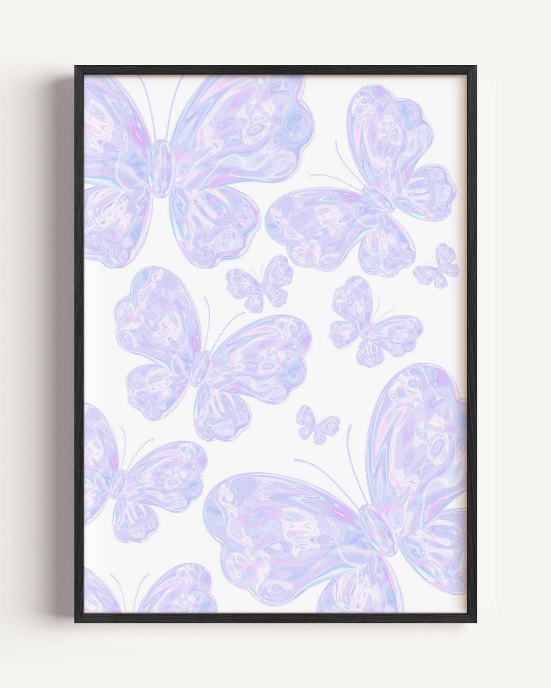 Vlinders in Pasteltinten Poster