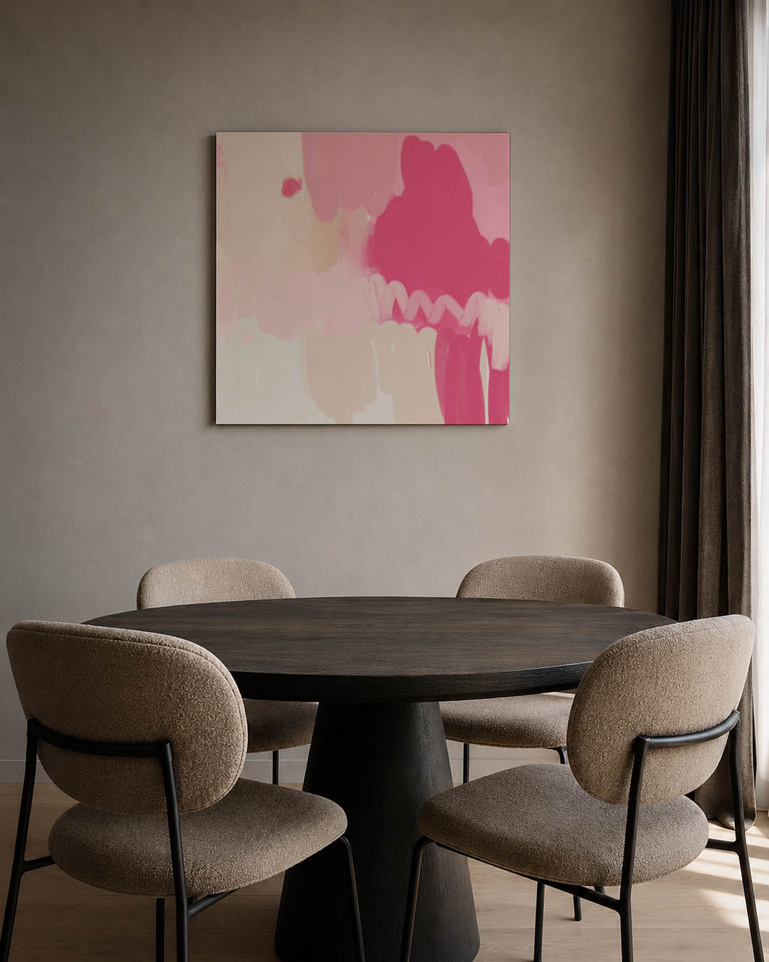 Vloeiende kleurencompositie Kunstwerk