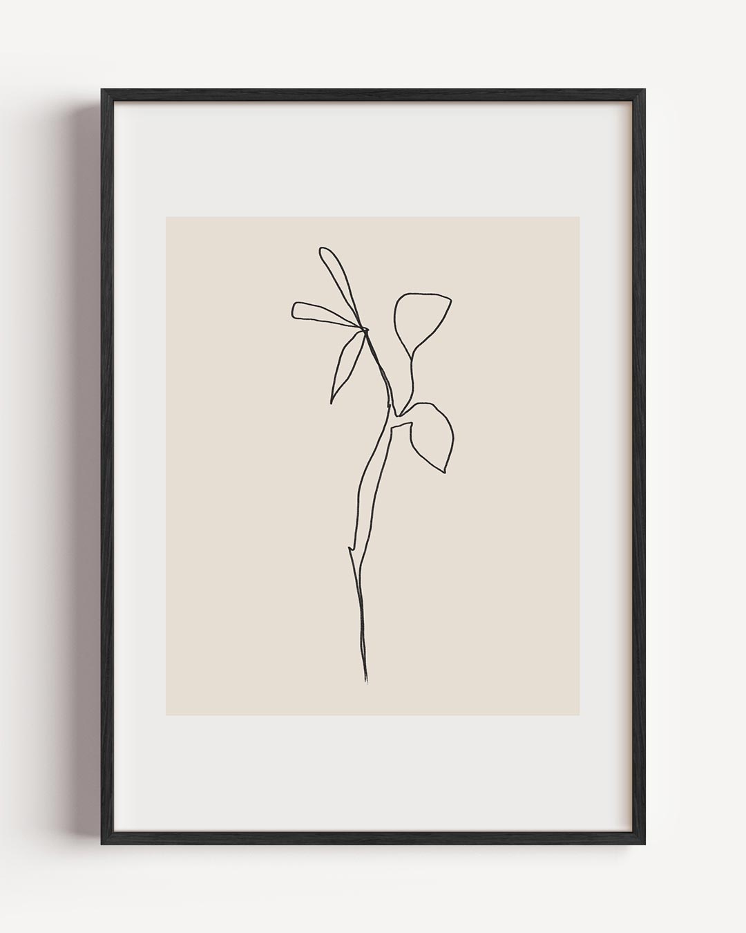 Sierlijke Line Art Plant Poster-WallArtistic