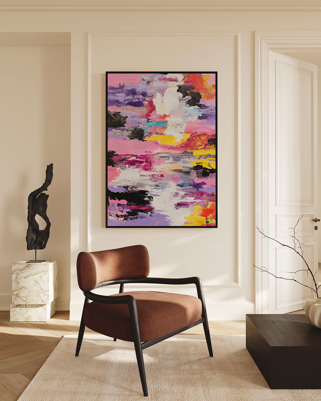 Kleurrijke expressie Kunstwerk
