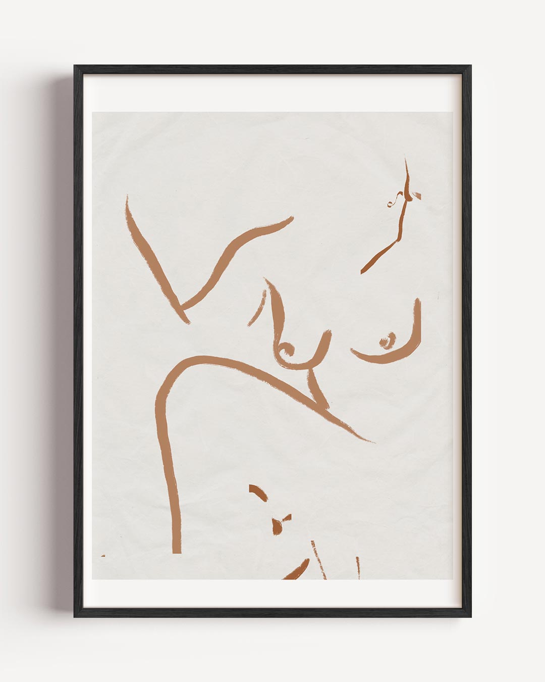 Elegante Lijnkunst Vrouwenlichaam Poster-WallArtistic