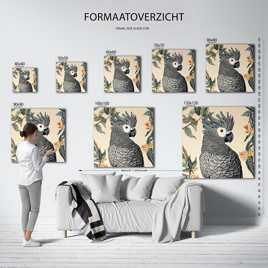 Exotische vogel illustratie Kunstwerk
