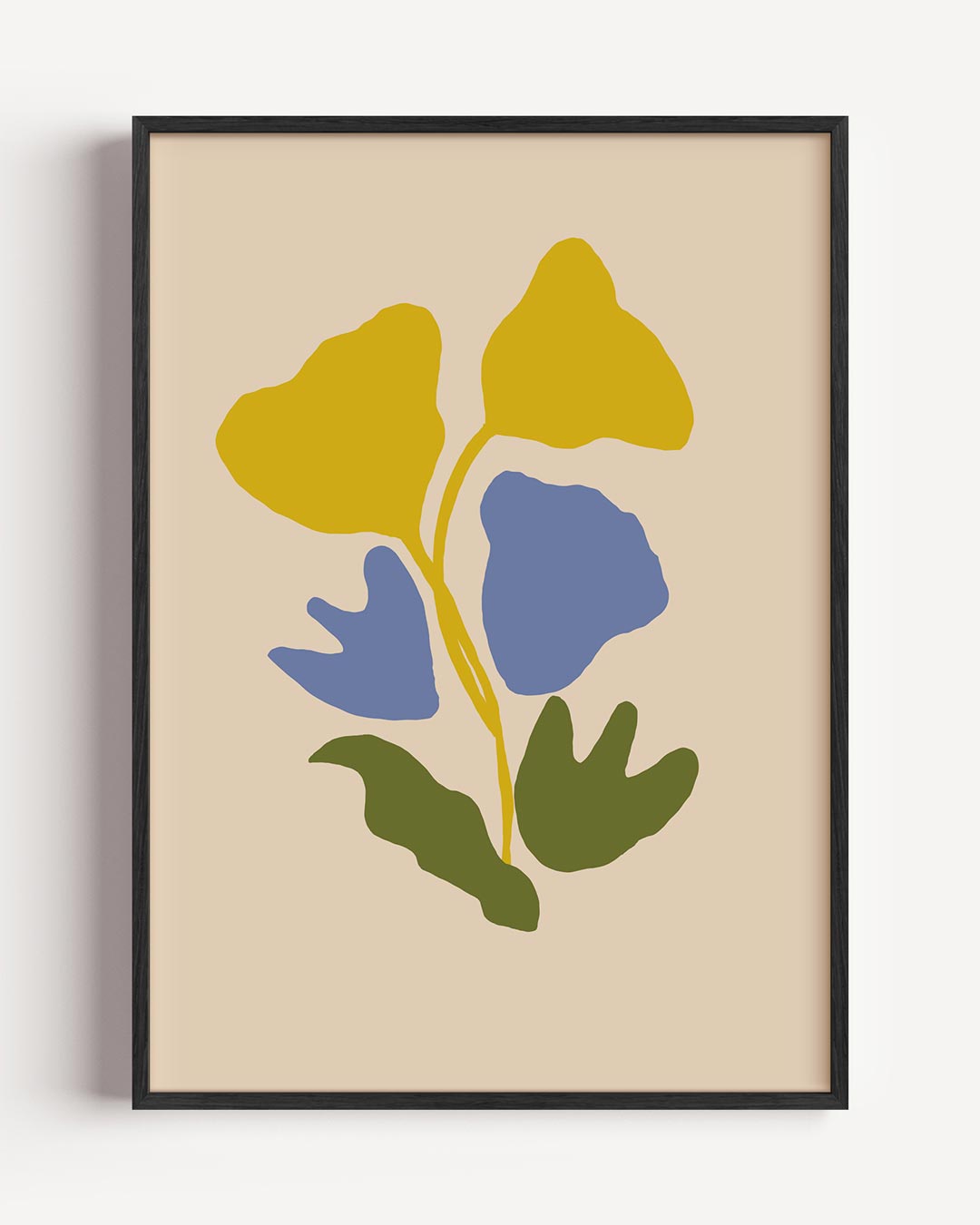 Vrolijke Bloemen Silhouet Poster-WallArtistic